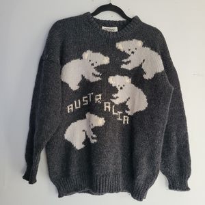 Animal print wool sweater